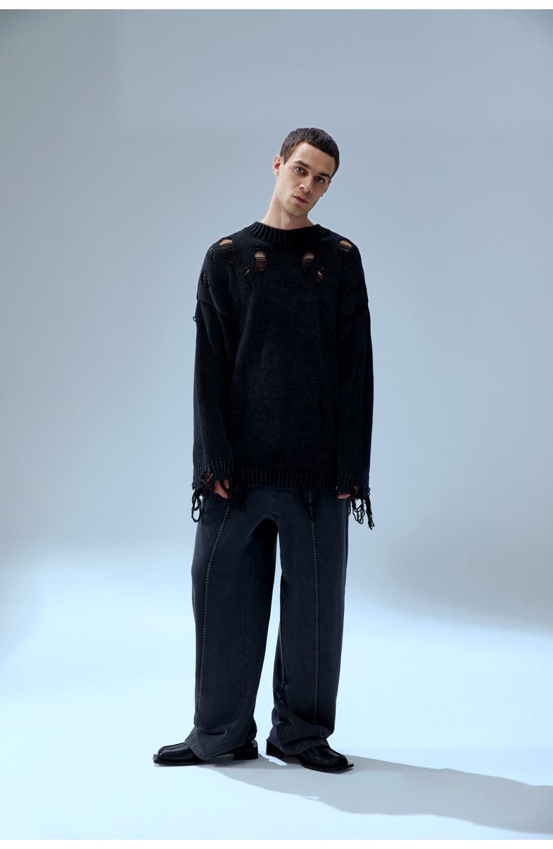 PCFG Your *Itch Ripped Knit Sweat, Alternate, color, Black