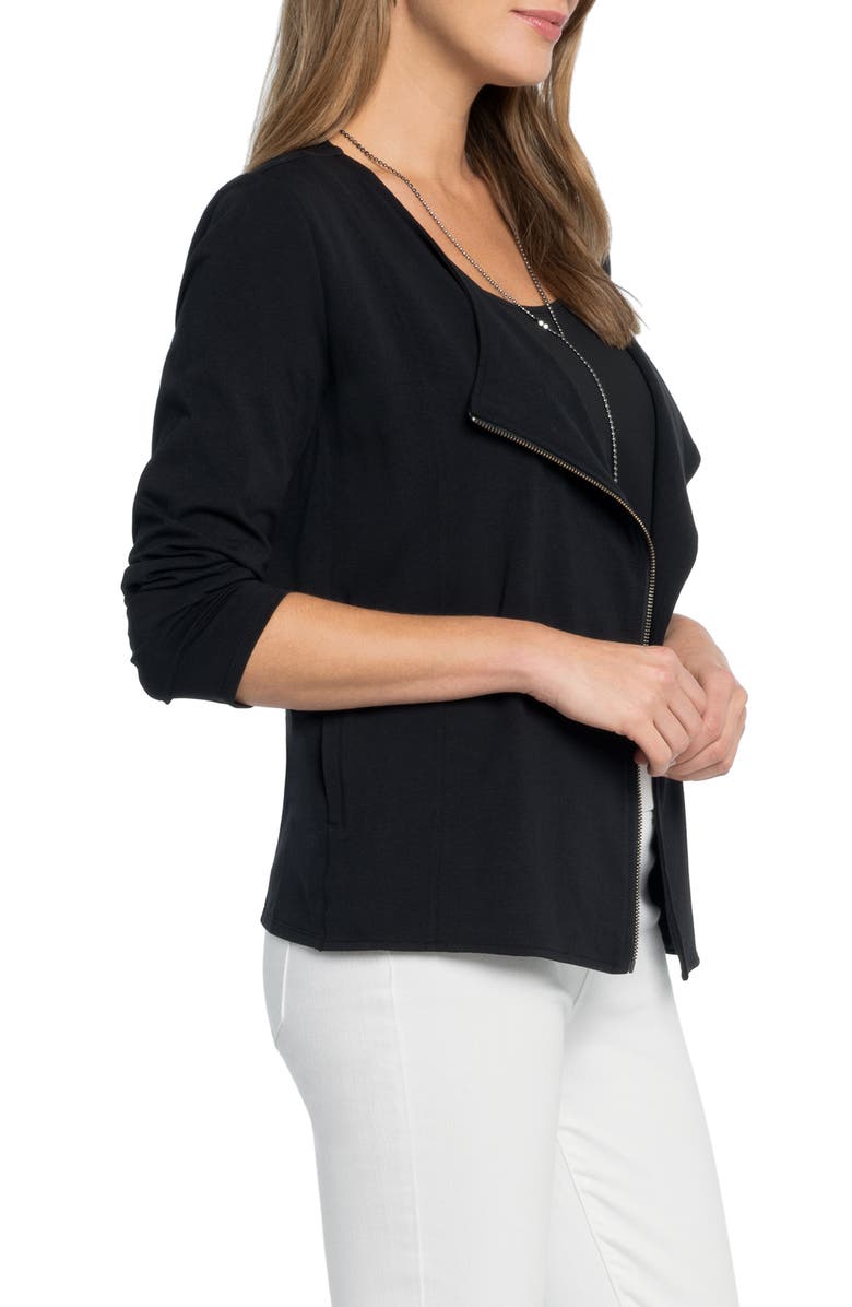 NIC+ZOE Perfect Conquer Lightweight Knit Moto Jacket, Alternate, color, 