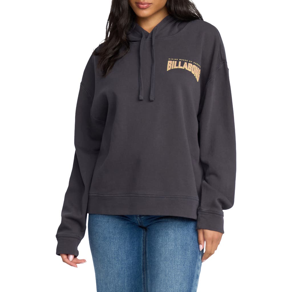 Billabong Keep It Up Fleece Graphic Hoodie In Black