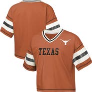 Outerstuff Girls Youth Outerstuff Texas Orange Texas Longhorns Gridiron Jersey V-Neck T-Shirt