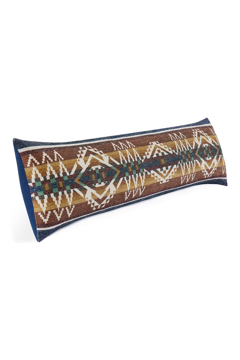 Beacon Rock Bolster Accent Pillow, Alternate, color, NAVY