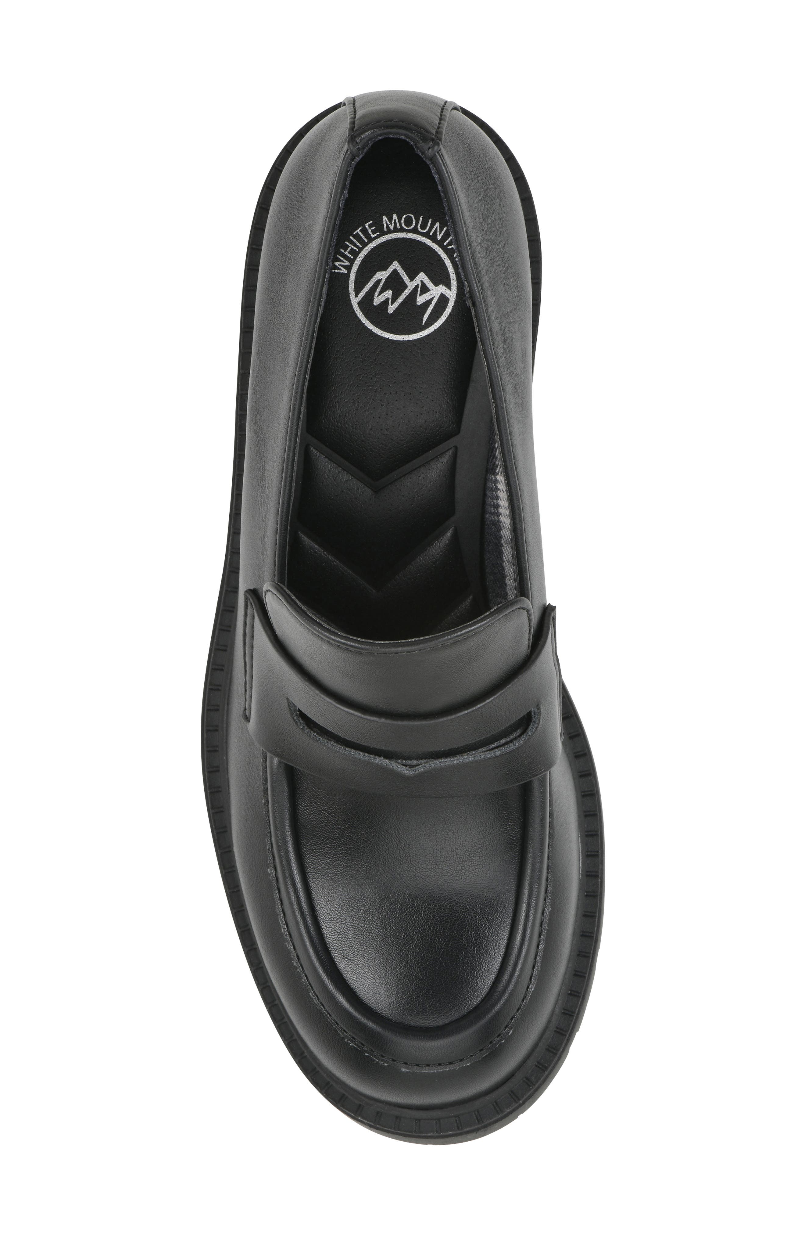 Brigetty Heeled Penny Loafer, Alternate, color, BLACK/ SMOOTH