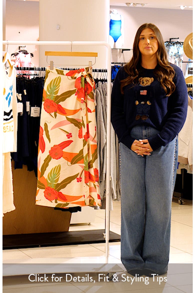 Riviera Printed Faux Wrap Skirt video