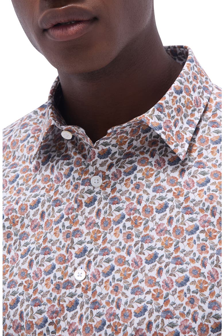 Julian Shaped Fit Floral Stretch Cotton Button-Up Shirt, Alternate, color, JAFFA
