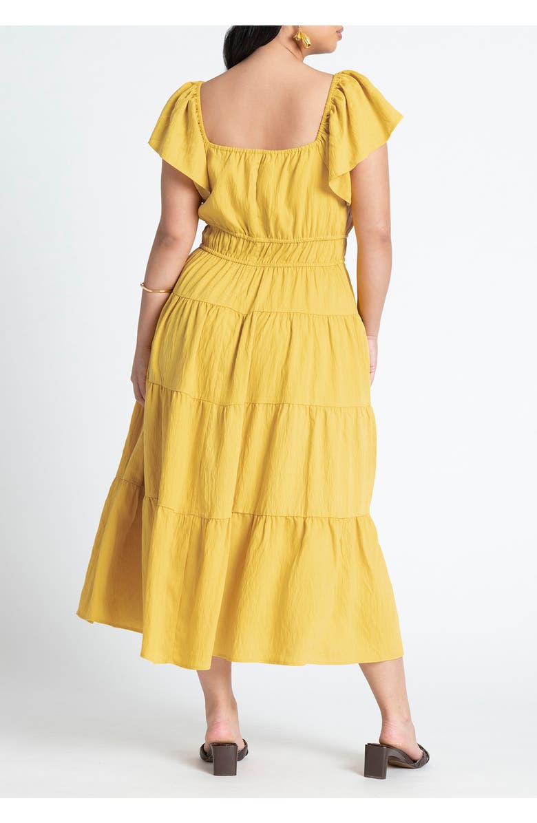 ELOQUII Ruffled Tiered Maxi Dress, Alternate, color, High Risk Red