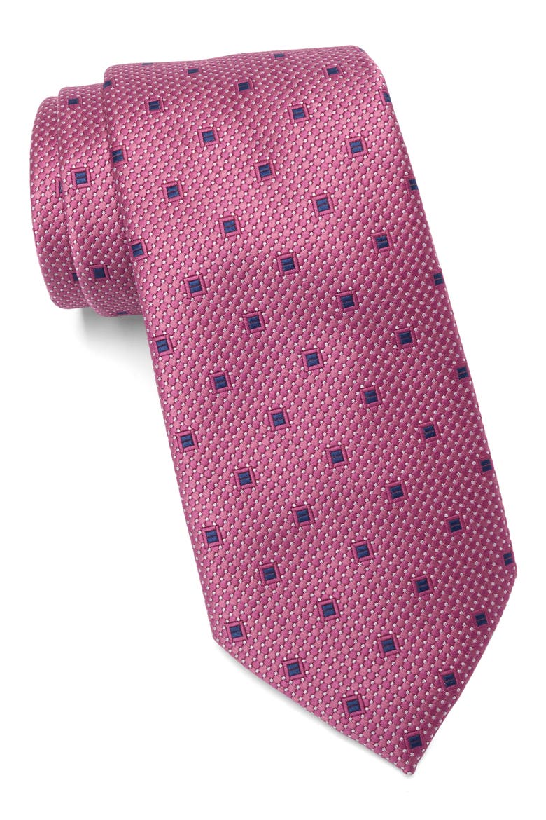 Olson Neat Tie, Main, color, ROSE
