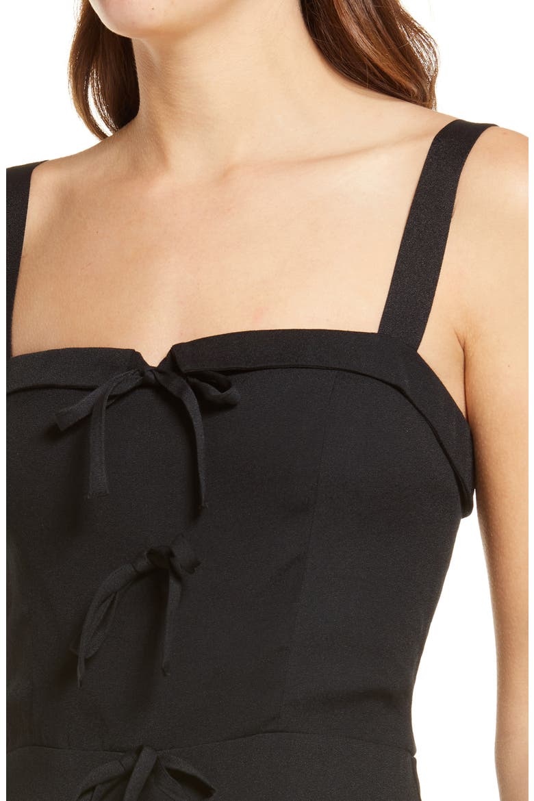 Eddie Bow Front Dress, Alternate, color, BLACK