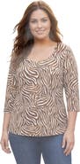 Jessica London Stretch Cotton Scoop Neck Tee