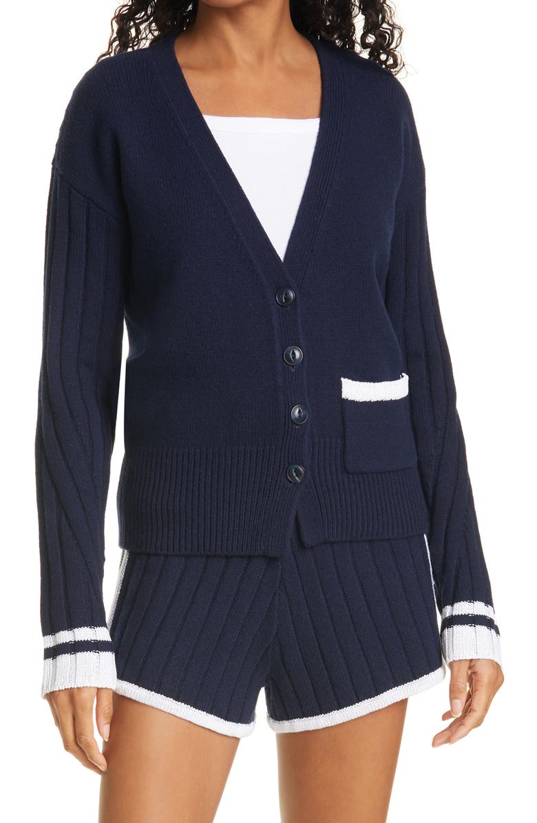 rag & bone Serena Merino Wool Blend Cardigan, Main, color, 