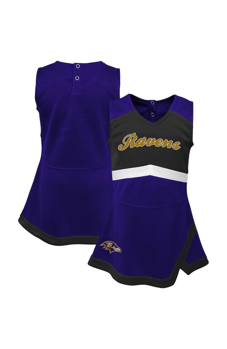 Outerstuff Girls Infant Purple Baltimore Ravens Cheer Captain Jumper Dress, Main, color, Purple