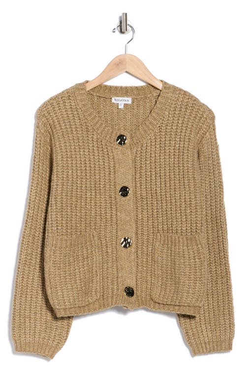 Vigoss Chunky Cozy Cardigan In Brown
