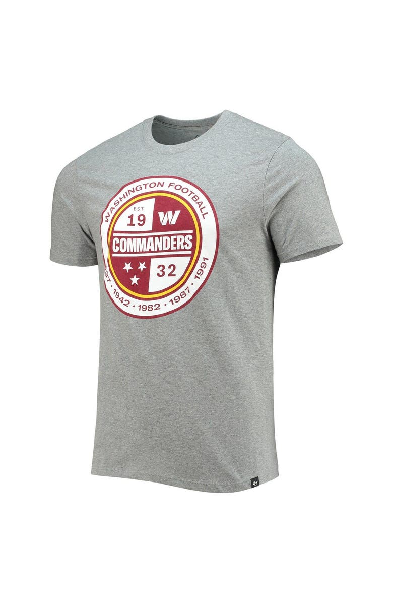 '47 Men's '47 Gray Washington Commanders Imprint Super Rival T-Shirt, Alternate, color, Gray