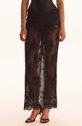 Milla Semi-Sheer Lace Evening Occasion Maxi Skirt
