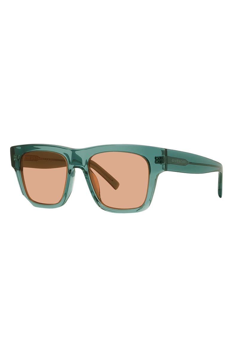 Givenchy GV Day Lector 52mm Square Sunglasses, Alternate, color, Light Green/ Other / Roviex