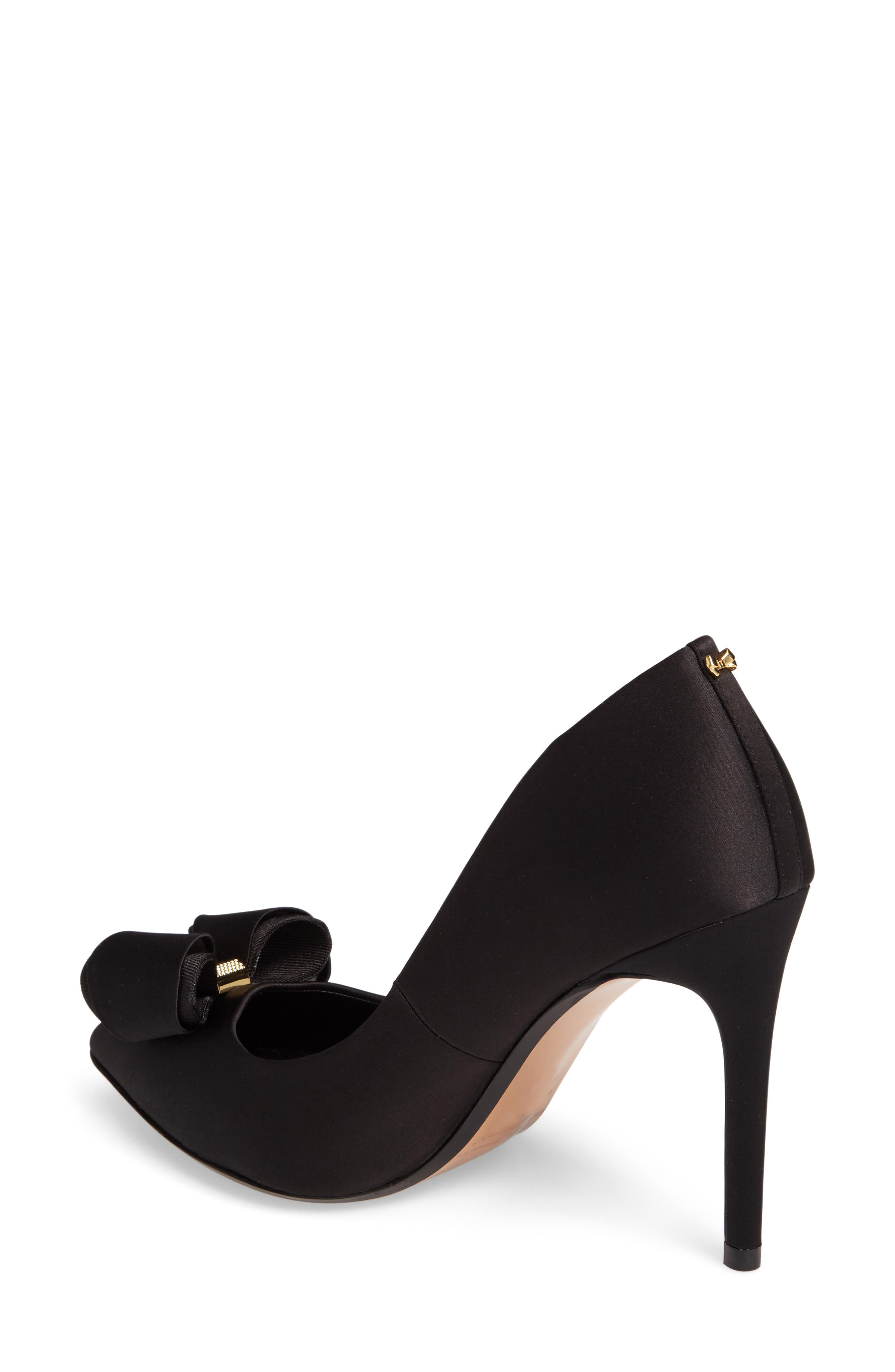 Azeline Bow Pump, Alternate, color, BLACK FABRIC