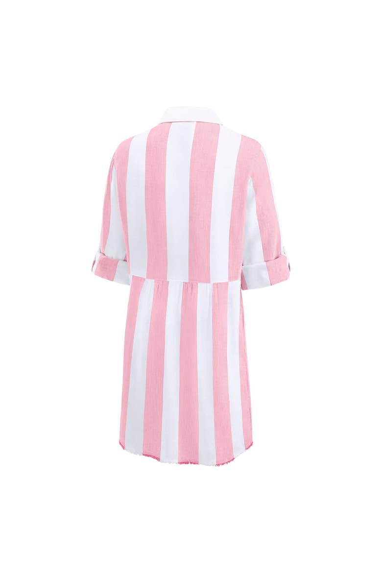 Women's Tommy Bahama  Pink Philadelphia Phillies Rugby Beach Boyfriend Full-Button Top, Alternate, color, Pink