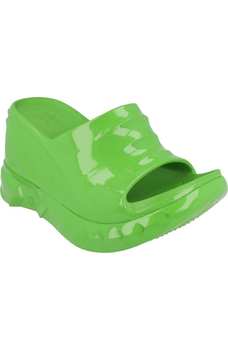 Givenchy Marshmallow Wedge Slide Sandal, Main, color, Green