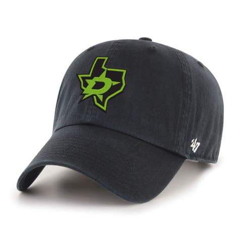 Men's '47 Black Dallas Stars Logo Clean Up Adjustable Hat