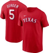 Nike Men's Nike Corey Seager Red Texas Rangers Fuse Name & Number T-Shirt