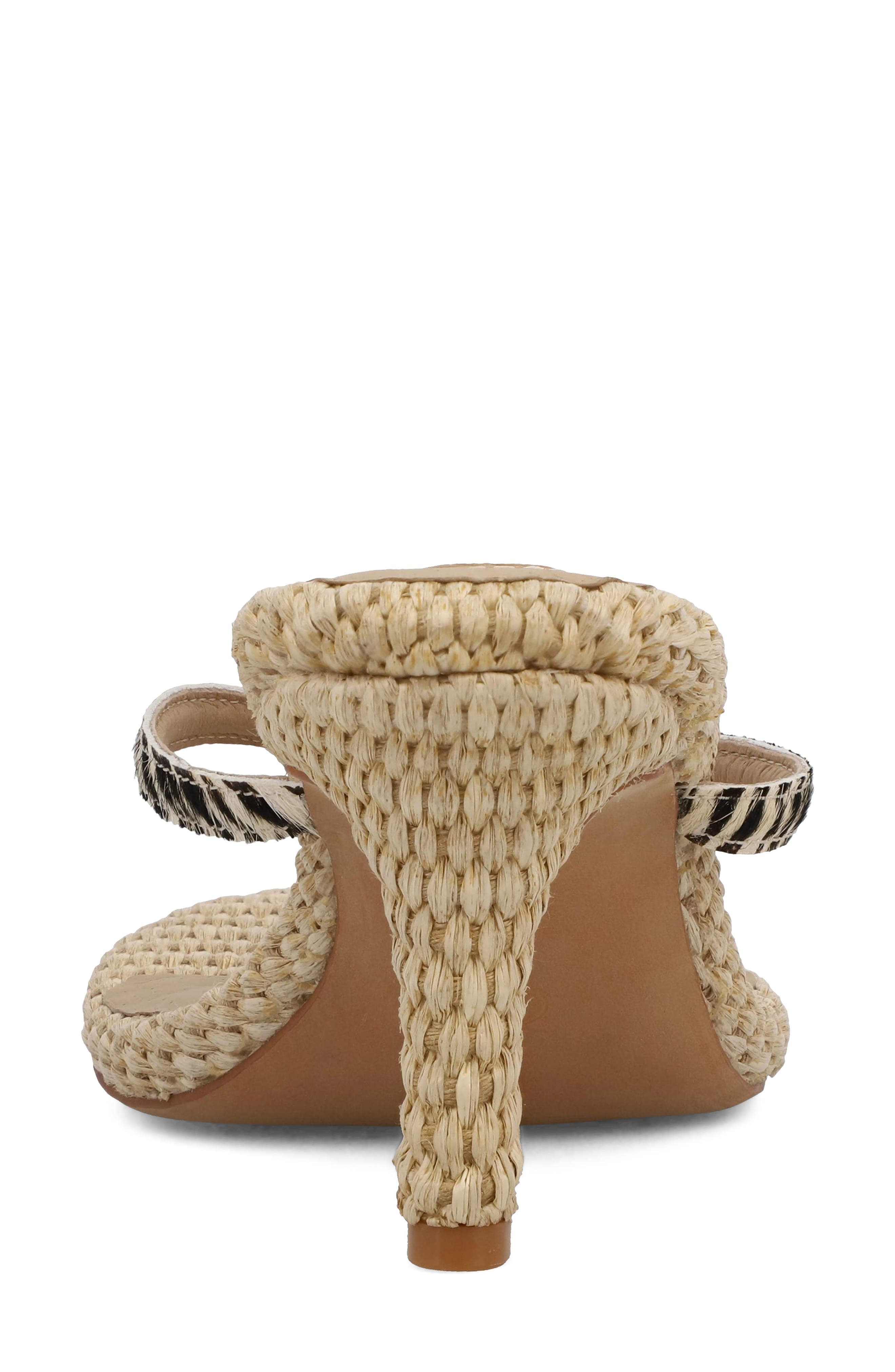 MIA Zania Genuine Calf Hair Sandal, Alternate, color, Zebra