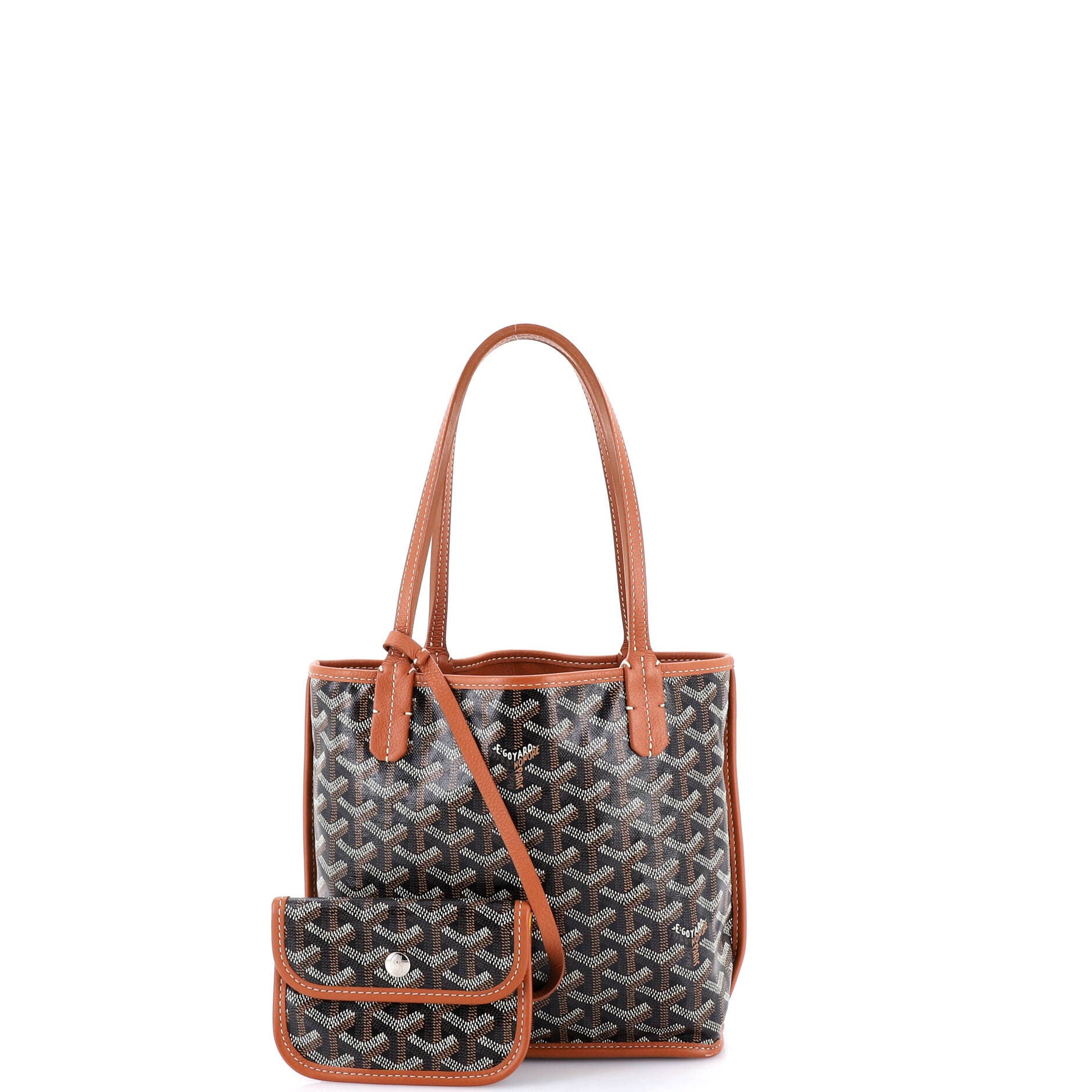 Pre-Owned Goyard Anjou Reversible Tote Coated Canvas Mini, Alternate, color, 