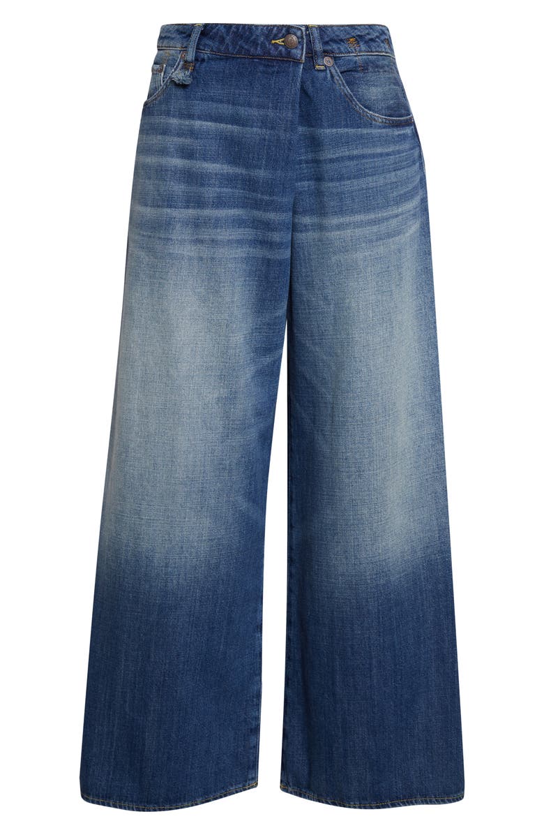 R13 Nico Wrap Wide Leg Jeans, Main, color, Raine Blue