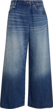 R13 Nico Wrap Wide Leg Jeans