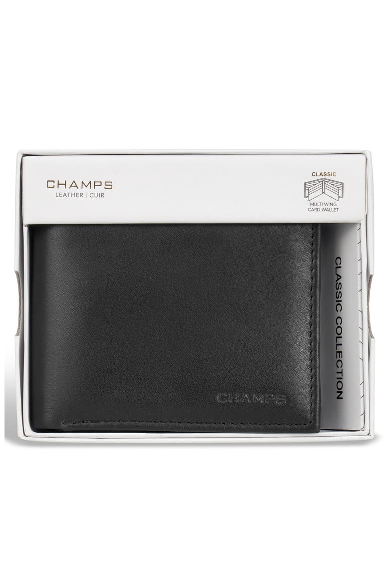 Multi Wing Bifold Wallet, Alternate, color, BLACK