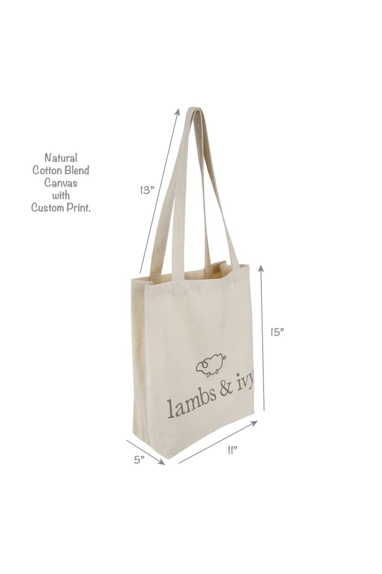 Signature Canvas Reusable Logo Tote Bag for Women and Men, Alternate, color, Cream