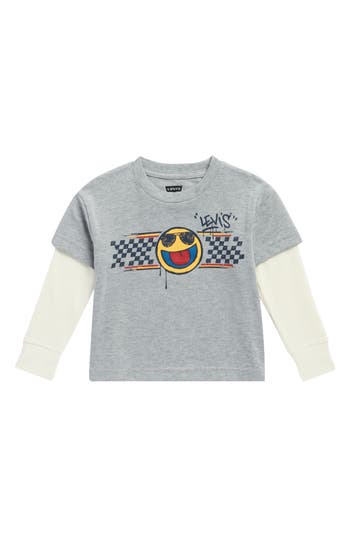 Levi's Kids' Graphic Twofer T-shirt In Gray