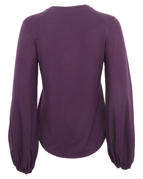 Lords Of Harlech Val Long Sleeve V-neck Shirt In Purple