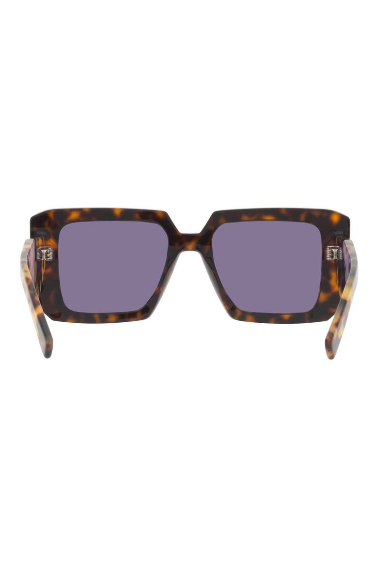 51mm Tortoise Square Sunglasses, Alternate, color, TORTOISE
