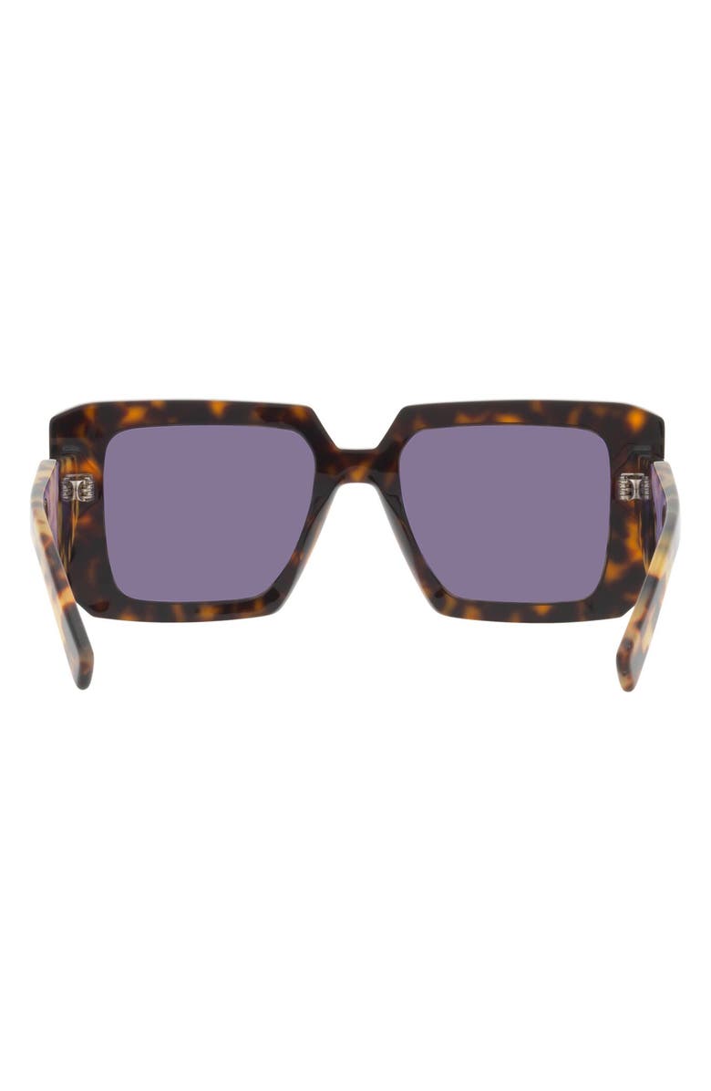 Prada 51mm Tortoise Square Sunglasses, Alternate, color, Tortoise