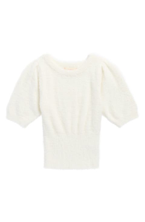 Kids' Eyelash Short Sleeve Sweater (Big Kid)