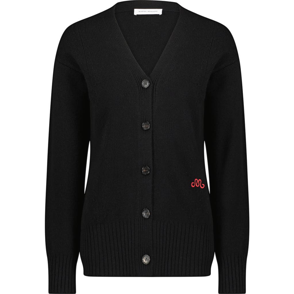 Marina Moscone Waisted Cardigan In Black