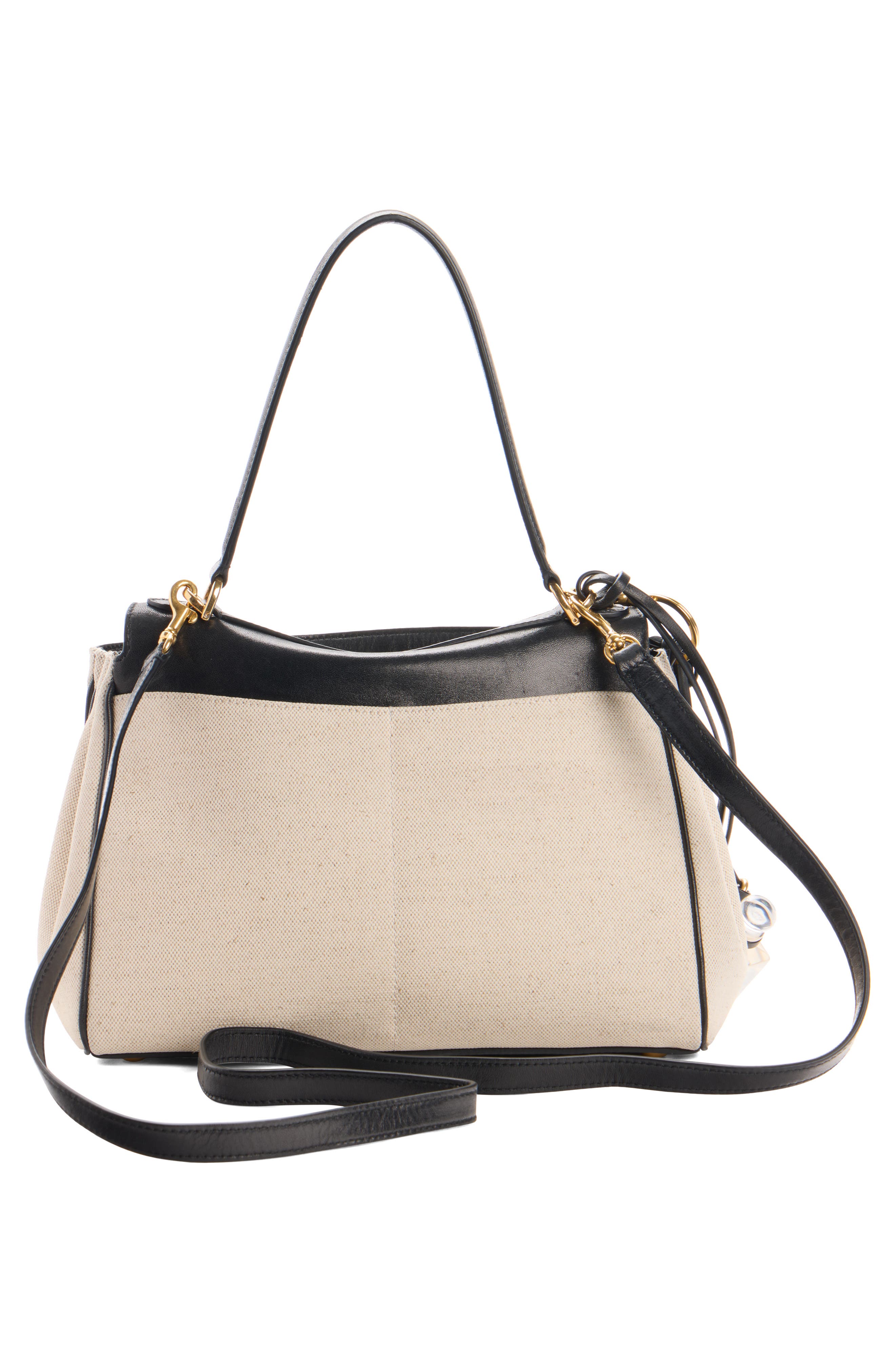 Balenciaga Small Rodeo Mixed Media Top Handle Bag, Alternate, color, 9260 Natural/ Black