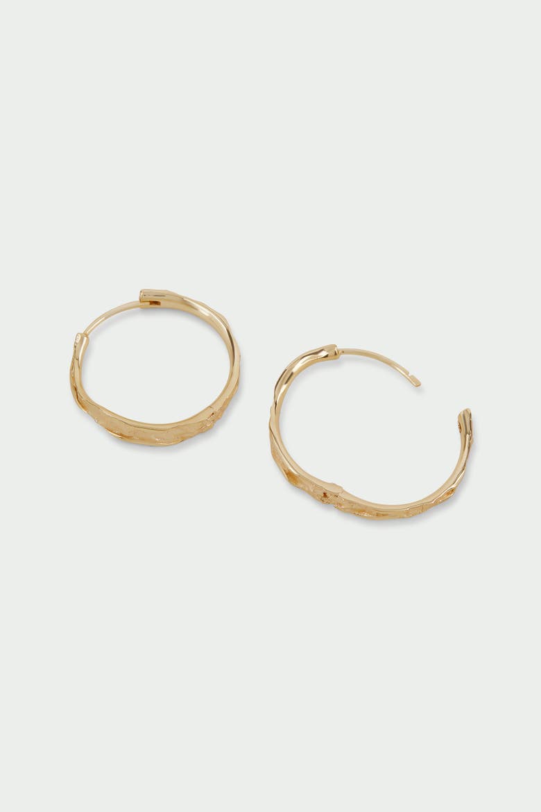 Edge Earrings, Alternate, color, Gold