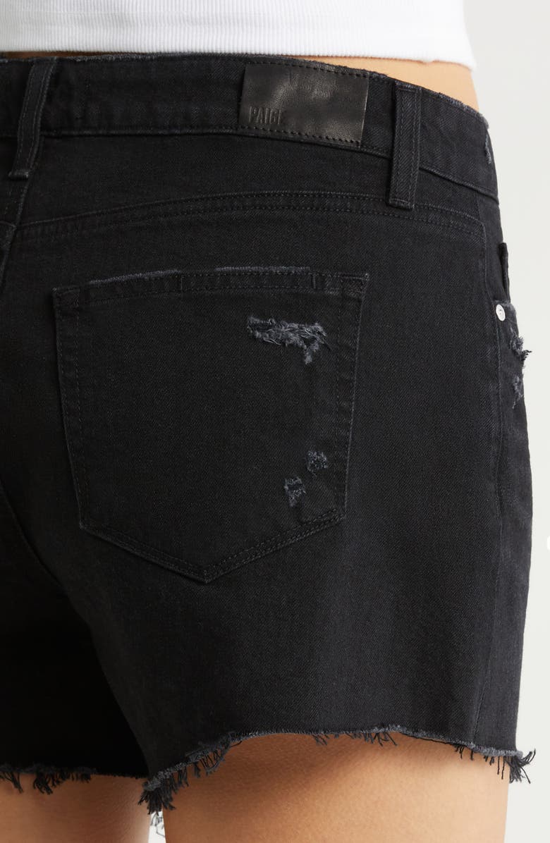 PAIGE Dylan Denim Shorts, Alternate, color, Onyx Cloud Distressed