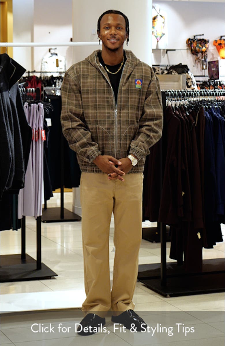 Plaid Hooded Twill Work Jacket, sales video thumbnail