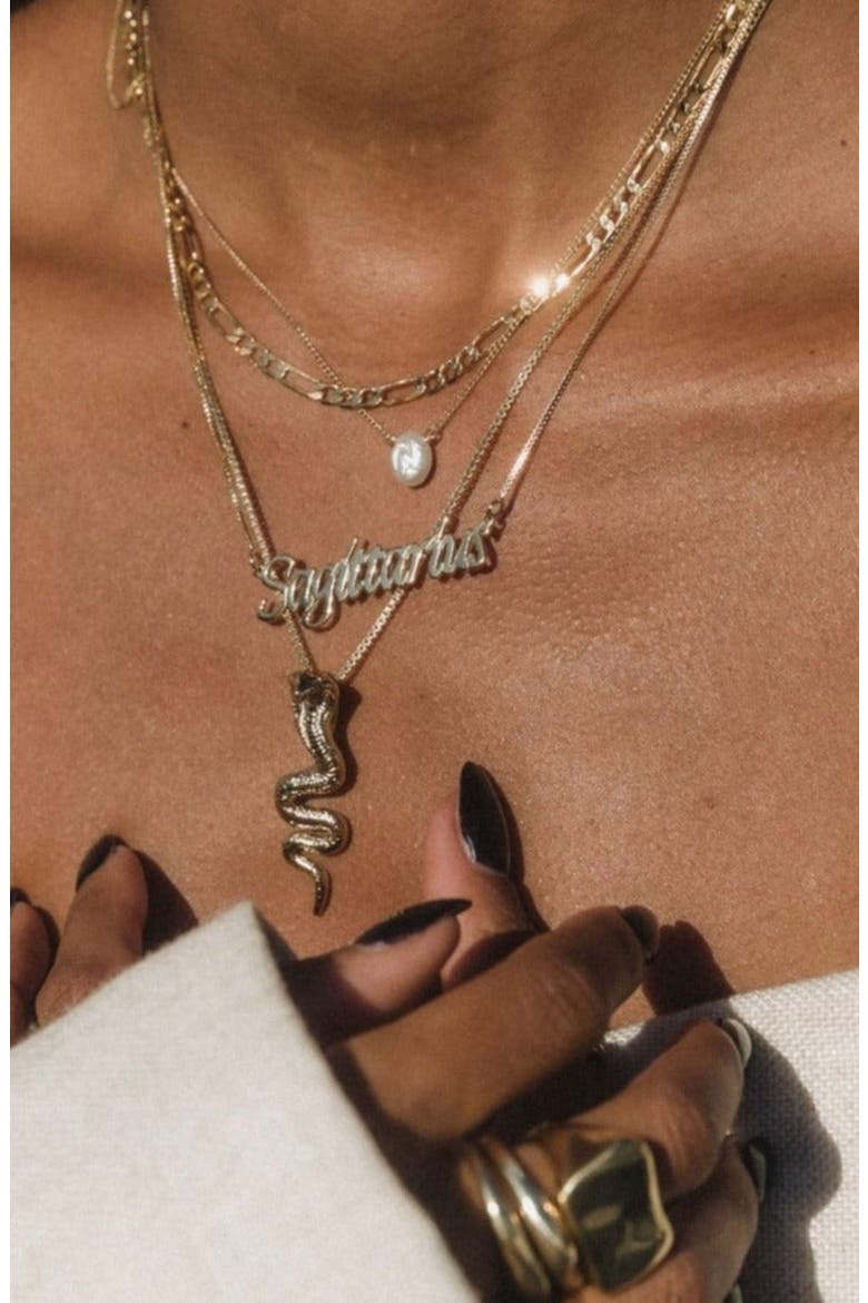 Maria Figaro Chain Necklace, Alternate, color, GOLD