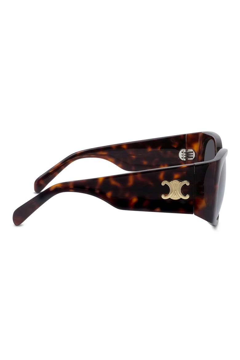 Triomphe 54mm Rectangular Sunglasses, Alternate, color, DARK HAVANA / SMOKE