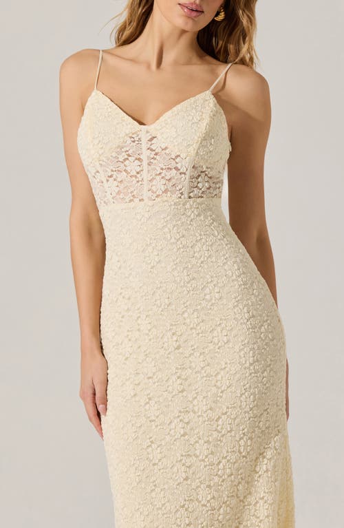 Astr The Label Floral Lace Knit Dress In Cream