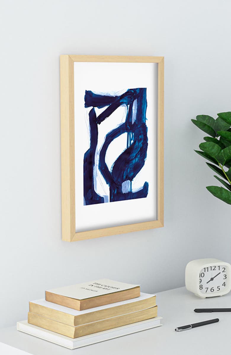Deny Designs Dan Hobday Blue Abstract Framed Art Print, Alternate, color, 