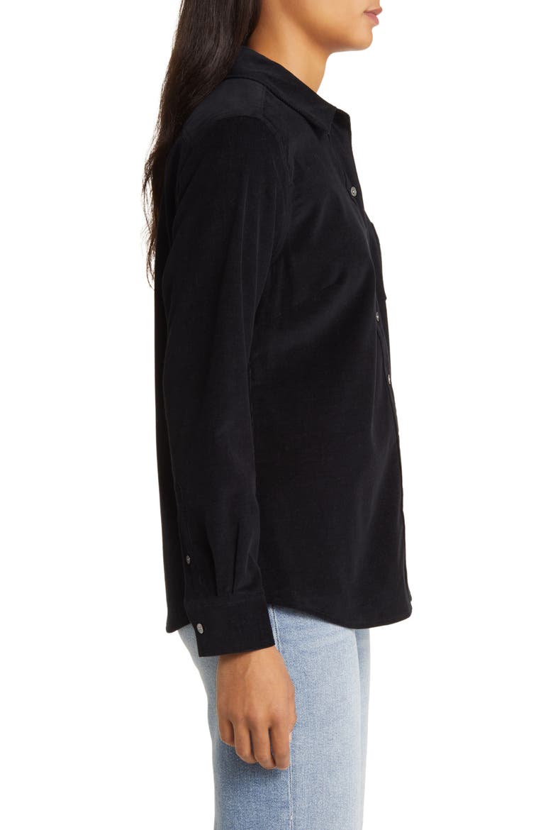 Coasta Women's Corduroy Shirt, Alternate, color, BLACK