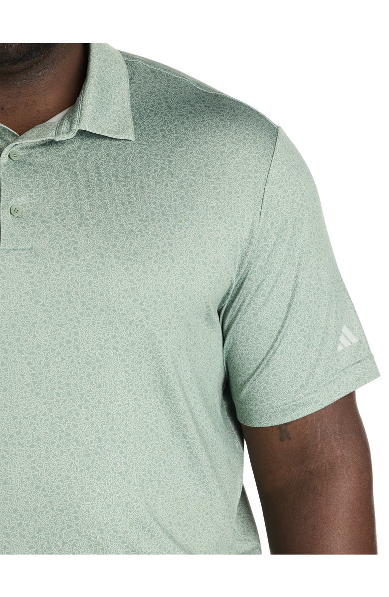 adidas Big & Tall Ultimate 365 Polo Shirt, Alternate, color, Silver Green