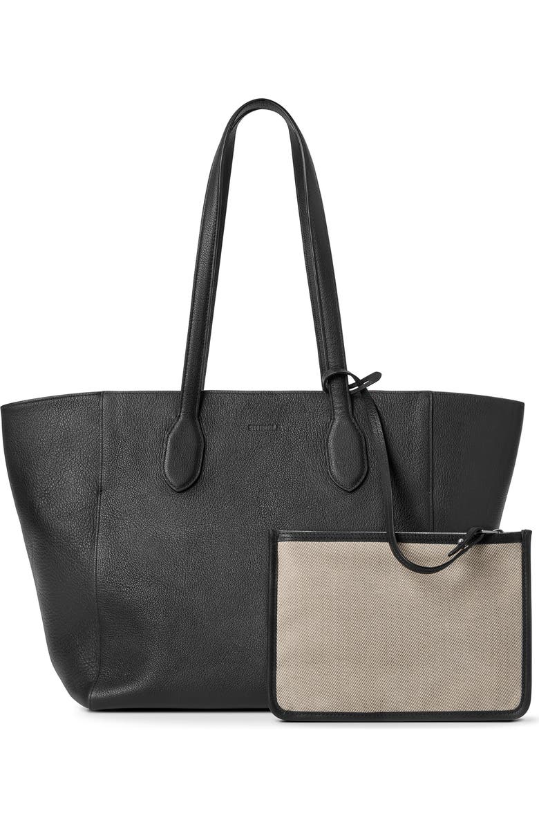 Shinola Runabout Pebble Leather Tote, Alternate, color, Black