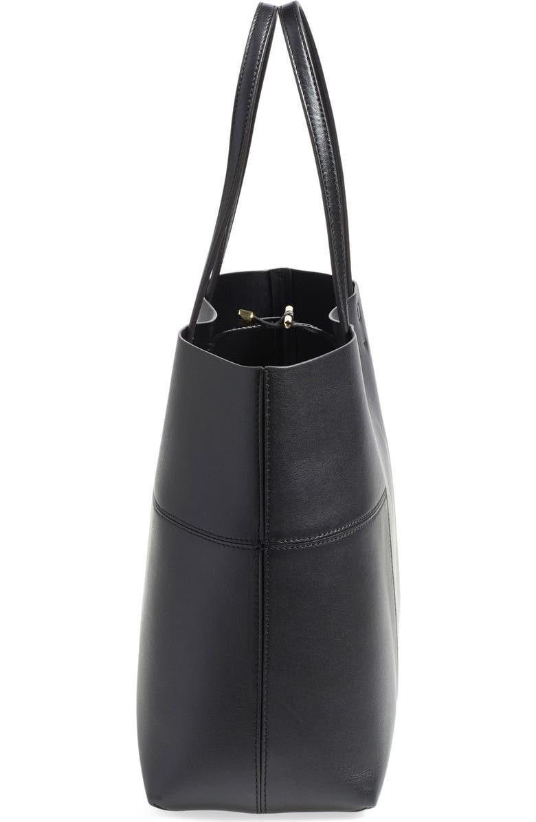 Tory Burch 'Block-T' Leather Tote, Alternate, color,