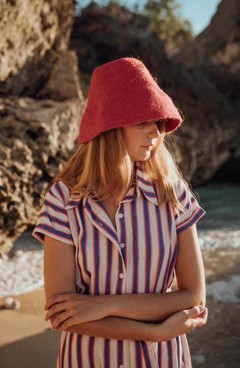 BRUNNA.CO The Naomi Jute Straw Hat, Alternate, color, Red