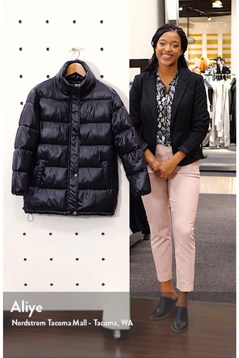 Stand Collar Water Resistant Puffer Coat video