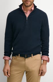 Brooks Brothers Supima Cotton Pique Quarter Zip Sweater